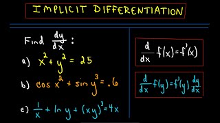 ❖ Implicit Differentiation for Calculus  More Examples 1 ❖ [upl. by Cynthia862]