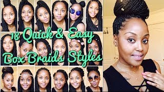 18 Quick amp Easy Box Braids Hairstyles Beginner Friendly [upl. by Dasa]