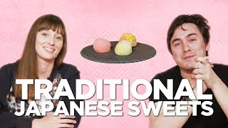 Taste Testing Japanese Traditional Sweets with Abroad in Japan [upl. by Nolahp]