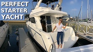 110000 2001 BAYLINER 3488 COMMAND BRIDGE EntryLevel Power Yacht Tour  Starter Liveaboard Boat [upl. by Nylemaj318]