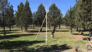 Setting up the Tripod Poles for Your Tipi [upl. by Nawad612]