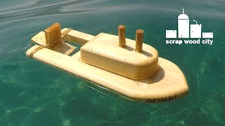 DIY wooden toy boat [upl. by Nahtnaoj]