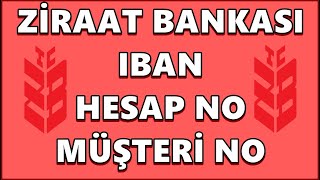 Ziraat Bankası iban öğrenme hesap no müşteri no ve ek no sorgulama [upl. by Assek263]