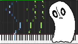 Ghost Fight  Undertale Piano Tutorial Synthesia [upl. by Ellecrag]