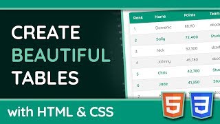 Styling HTML tables with CSS  Web DesignUX Tutorial [upl. by Flann]