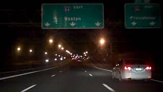 I91 North to I84 East Hartford CT Night [upl. by Nivalc]