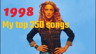 My top 250 of 1998 songs [upl. by Aicen250]