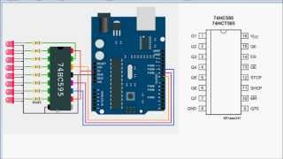 Arduino Tutorial 3  Shift Registers 74HC595 [upl. by Alidus]