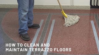 Terrazzo Maintenance Cleaning a Terrazzo Floor [upl. by Dinah]