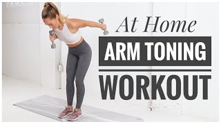 TONED ARMS  Home Workout [upl. by Orodisi]