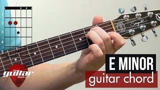 How to play the E minor chord  Beginner guitar lesson [upl. by Jon897]