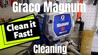 How to Clean a Paint Sprayer Airless Paint Sprayer Cleaning Instructions Graco Magnum X5 X72019 [upl. by Ulrikaumeko430]