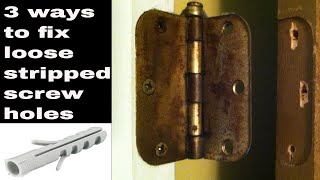 3 ways to fix loose stripped screw holes  DIY HACK [upl. by Aroled]