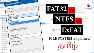 FAT32 VS NTFS VS ExFAT  Windows File System Explained in TAMIL [upl. by Moses]