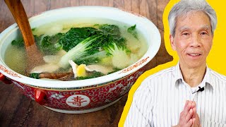 😊 Dads SOOTHING Bok Choy Soup 白菜猪肉汤 [upl. by Oniluap]