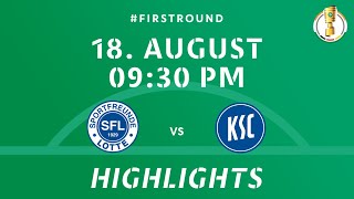 DFBPokal 202425 Round 1  Sportfreunde Lotte vs Karlsruher SC  DFB Pokal Highlights  August 19 [upl. by Keldah725]