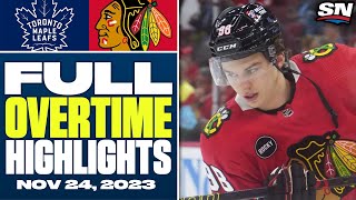 Toronto Maple Leafs at Chicago Blackhawks  FULL Overtime Highlights [upl. by Jorry]