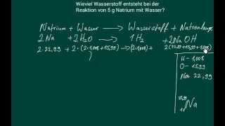 Chemisches Rechnen Stöchiometrie  Beispielaufgabe [upl. by Cloots]