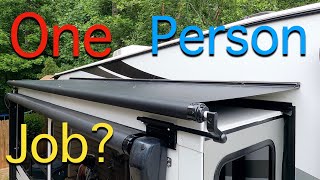 Installing Solera RV Slide Toppers  DIY Awning Cover Install [upl. by Oakie]