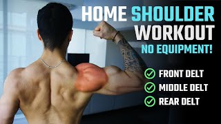 How To Grow Bigger Shoulders At Home NO WEIGHTS WORKOUT [upl. by Robert]