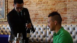 Sommeliers Teach Proper bottle service quotSparkling and Still Winequot [upl. by Llerrit]