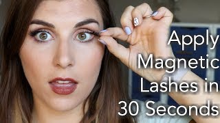 How to Apply Magnetic Eyelashes WITHOUT Eyeliner  Bailey B [upl. by Aztin]