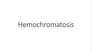 Hemochromatosis  For Medical Students [upl. by Jennine472]