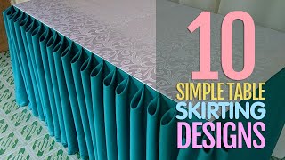 10 Simple Table Skirting Styles for Beginners  Basic Table Skirting [upl. by Arodasi]