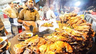 Street Food in Pakistan  HARDCORE Chicken GOAT Foot PAYA  Pakistani Street Food TOUR of Lahore [upl. by Lenoyl]