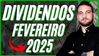 Agenda de Dividendos Fevereiro de 2025 Quais Ações Pagarão Dividendos [upl. by Aynav82]