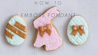 How to Emboss Fondant Sugar Cookies [upl. by Oinegue784]