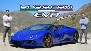 2020 Lamborghini Huracan Evo Spyder Review  Suns Out Guns Out [upl. by Beverlie]