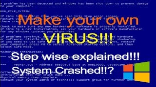 HOW TO MAKE YOUR OWN COMPUTER VIRUS  Beginner  TechWagon [upl. by Alexina]