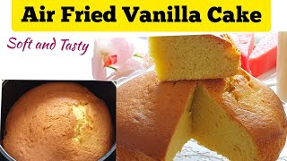 SIMPLE AIR FRYER VANILLA CAKE RECIPES FROM SCRATCHHow To Bake Cake in Air fryer Oven AIR FRIED CAKE [upl. by Nim]