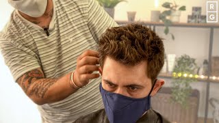 Short Spiky Mens Hairstyle Brad Pitt FIGHT CLUB Inspired Haircut [upl. by Anotyal995]