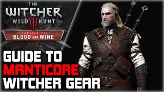 WITCHER 3 Manticore Armor Set GUIDE ► Diagrams Locations Crafting Stats Appearance [upl. by Venita]