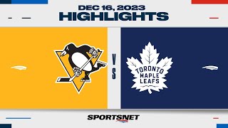 NHL Highlights  Penguins vs Maple Leafs  December 16 2023 [upl. by Hgierb]