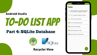 To Do List App Android Studio Tutorial  Part 4  SQLite Database  The Penguin Coders [upl. by Ehud]