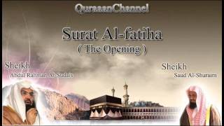 1 Surat Alfatiha with audio english translation Sheikh Sudais amp Shuraim [upl. by Tsew]