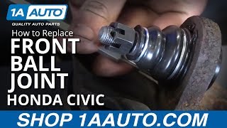 How to Replace Front Ball Joint 0105 Honda Civic [upl. by Laflam627]