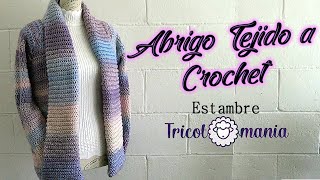 SUETER ABRIGO tejido a CROCHET gancho FACIL [upl. by Kauffmann]