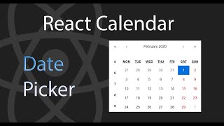 Ultimate Calendar  Date Picker  React Tutorial [upl. by Airdnek]