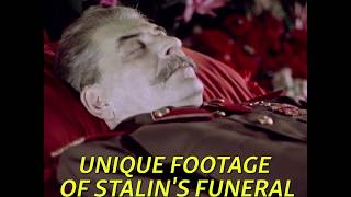 The Death Of Stalin Unique Propaganda Footage Shows Dictators Funeral [upl. by Yruy]