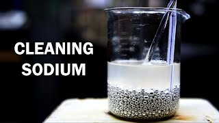 Cleaning old sodium metal [upl. by Kress]