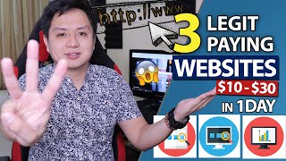 TOP 3 Legit Paying Websites and Online Jobs at Home  Pwede ka kumita ng 1030Day EASY GUIDE [upl. by Seroled297]