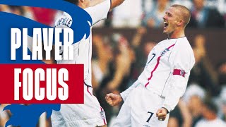 David Beckham’s WorldClass Performance v Greece  Player Focus  England [upl. by Nirrep109]