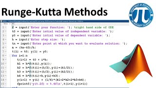 RungeKutta Methods to solve ODEs with MATLAB code [upl. by Boy]