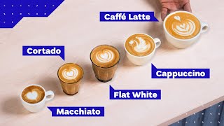 All Espresso Drinks Explained Cappuccino vs Latte vs Flat White and more [upl. by Tally]