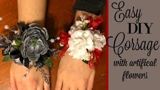 DIY CORSAGES  ARTIFICAL FLOWERS [upl. by Ardnasal]