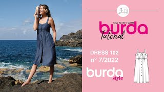 102 Chambray Dress  BURDA STYLE 7 July 2022 [upl. by Galliett873]